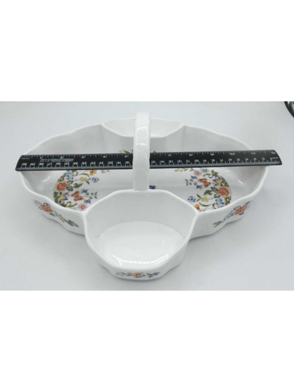 Cottage Garden by Aynsley Strawberry Basket with Cream and Sugar Set of 3 AYNOGA - Picture 5 of 13